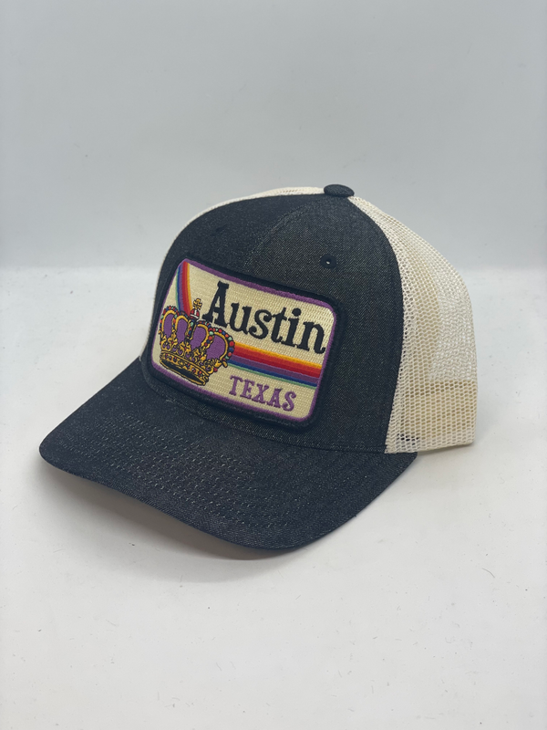 Sombrero de bolsillo con corona violeta de Austin Texas