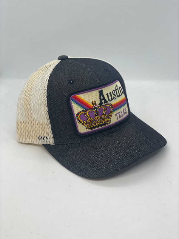 Sombrero de bolsillo con corona violeta de Austin Texas