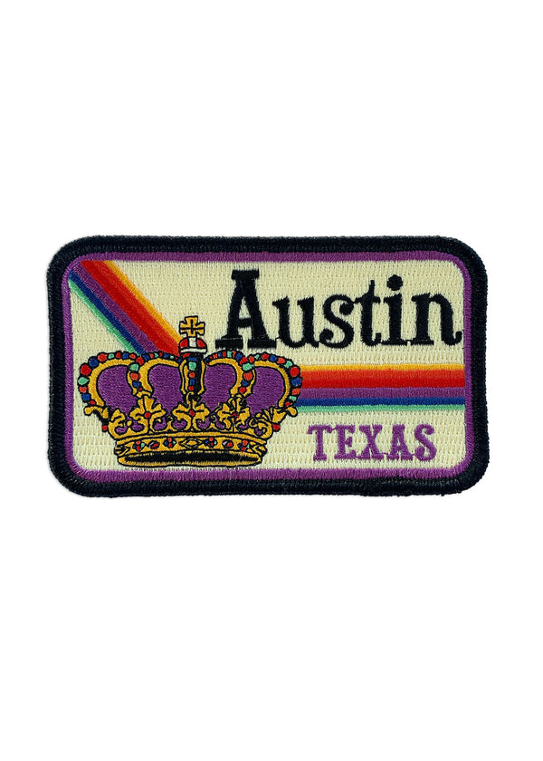 Parche de corona violeta de Austin Texas