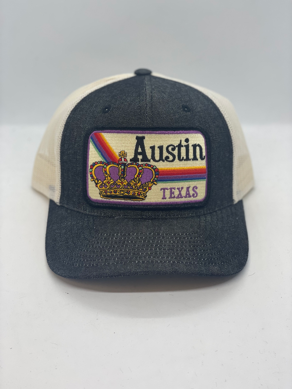 Sombrero de bolsillo con corona violeta de Austin Texas