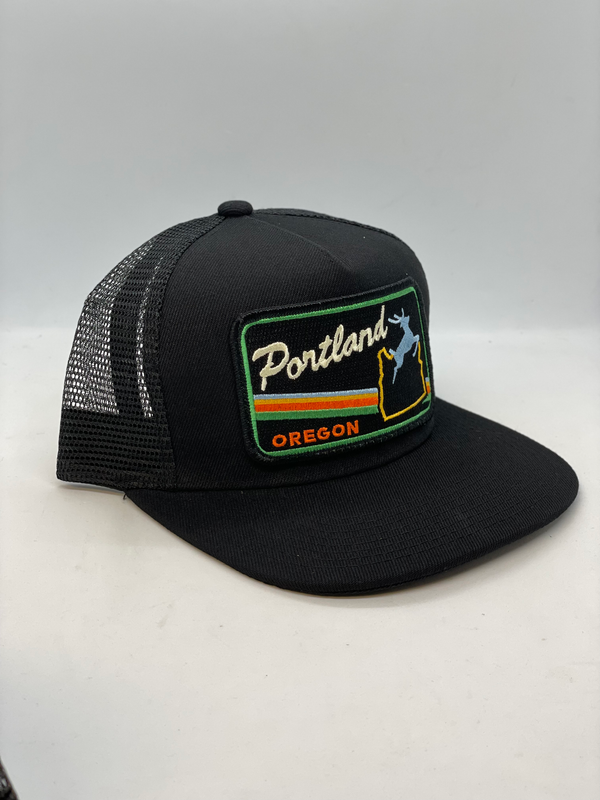 Portland Oregon State Outline Pocket Hat