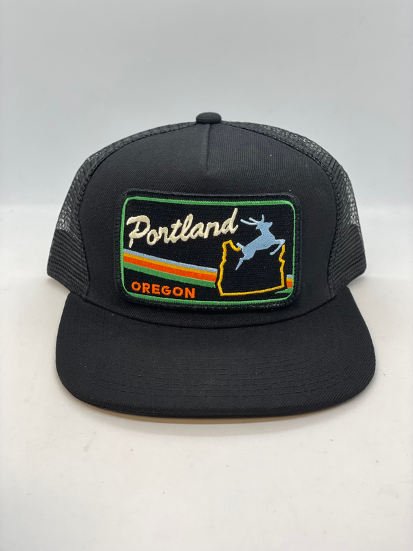 Portland Oregon State Outline Pocket Hat