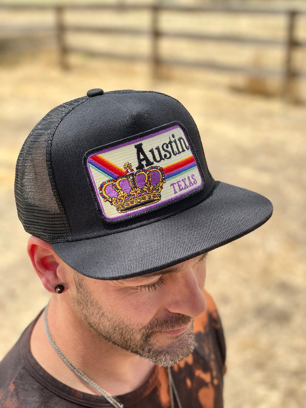 Austin Texas Violet Crown Pocket Hat